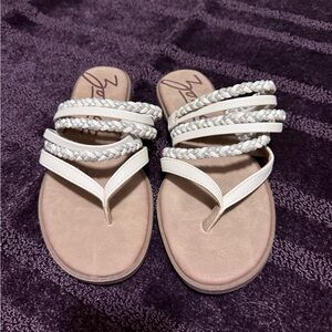 Zodiac Cream Braided Sandals